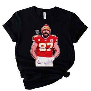 NWOT Kansas City Chiefs Travis Kelce Unisex Medium Football T Shirt 100% Cotton